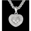 Image 1 : 14KW Gold Floating Diamond Heart Pendant