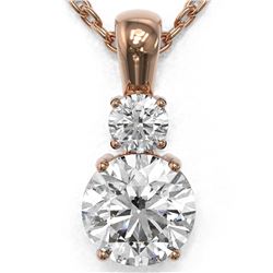 0.9 ctw Diamond Designer Necklace 18K Rose Gold