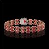 Image 3 : 26.92 ctw Tourmaline & Diamond Bracelet 14K Rose Gold