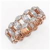 Image 1 : 6.89 ctw Oval & Marquise Diamond Eternity Band 18K Rose Gold