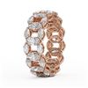 Image 3 : 6.89 ctw Oval & Marquise Diamond Eternity Band 18K Rose Gold