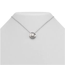 0.52 ctw Pear Diamond Necklace 18K White Gold