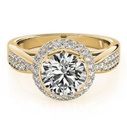 2.15 ctw Certified VS/SI Diamond Halo Ring 18k Yellow Gold