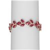 Image 1 : 40.92 ctw Ruby & Diamond Bracelet 18K Rose Gold