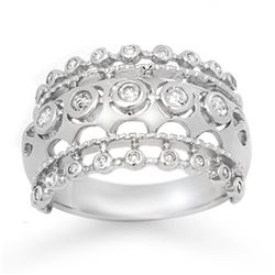 0.83 ctw Certified Diamond Ring 14k White Gold