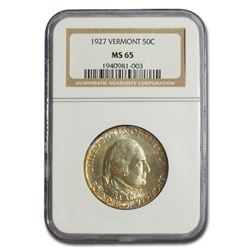 1927 Vermont Sesquicentennial Half Dollar MS-65 NGC