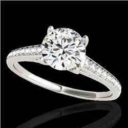2 ctw Certified Diamond Solitaire Ring 10k White Gold