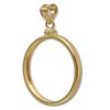 Image 1 : 14K Gold Screw-Top Plain-Front Coin Bezel ($10 U.S. Gold)
