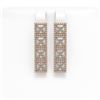 Image 1 : 6.08 ctw Princess Cut Diamond Micro Pave Earrings 18K Rose Gold