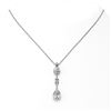 Image 2 : 2.5 ctw Pear Cut Diamond Designer Necklace 18K White Gold