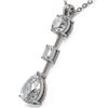 Image 3 : 2.5 ctw Pear Cut Diamond Designer Necklace 18K White Gold