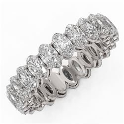 5.98 ctw Oval Cut Diamond Eternity Ring 18K White Gold