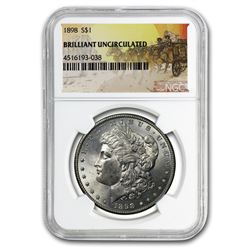 1898 Stage Coach Morgan Dollar BU NGC