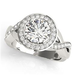 1.75 ctw Certified VS/SI Diamond Halo Ring 14k White Gold