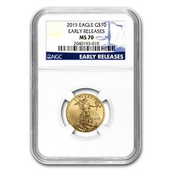 2015 1/4 oz Gold American Eagle MS-70 NGC (Early Releases)