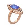 Image 1 : 5.27 ctw Tanzanite & Diamond Ring 18K Rose Gold