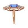 Image 2 : 5.27 ctw Tanzanite & Diamond Ring 18K Rose Gold