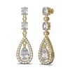 Image 2 : 4.16 ctw Diamond Earrings 18K Yellow Gold