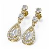 Image 3 : 4.16 ctw Diamond Earrings 18K Yellow Gold
