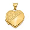 Image 1 : 14k Yellow Gold 15 mm Heart Locket