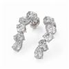 Image 1 : 2.7 ctw Mix Cut Diamonds Designer Earrings 18K White Gold