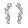 Image 2 : 2.7 ctw Mix Cut Diamonds Designer Earrings 18K White Gold