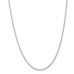 14k White Gold 1.80 mm Cable Chain Necklace - 18 in.