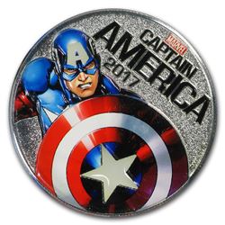 2017 Fiji 50 Cent Captain America Light Up (Specimen)