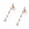 Image 1 : 2.1 ctw Marquise Cut Diamond Designer Earrings 18K Rose Gold