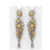 Image 1 : 5.13 ctw Diamond & Pearl Earrings 18K Rose Gold