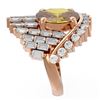 Image 2 : 9.48 ctw Canary Citrine & Diamond Ring 18K Rose Gold