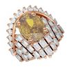 Image 3 : 9.48 ctw Canary Citrine & Diamond Ring 18K Rose Gold