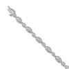 Image 1 : 14k White Gold 1.02ct Diamond Tennis Link Bracelet - 7 in.