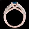 Image 2 : 2.55 ctw SI Certified Fancy Blue Diamond Solitaire Ring 10k Rose Gold
