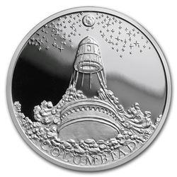2018 Niue 1 oz Silver World of Jules Verne Moon Cannon Columbiad