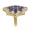 Image 2 : 7.38 ctw Sapphire & Diamond Ring 18K Yellow Gold