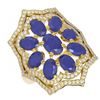 Image 3 : 7.38 ctw Sapphire & Diamond Ring 18K Yellow Gold