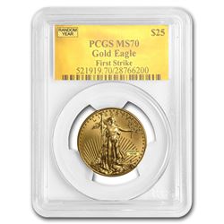 1/2 oz Gold American Eagle MS-70 PCGS (Random Year)