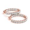 Image 1 : 7.5 ctw Diamond VS/SI 37 MM Hoop Earrings 14k Rose Gold