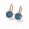 Image 3 : 2.32 ctw Intense Blue Diamond Earrings 18K Rose Gold