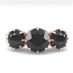 2 ctw Past Present Future Black Diamond Ring Vintage 18k Rose Gold