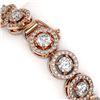 Image 3 : 8.83 ctw Diamond Micro Pave Bracelet 18K Rose Gold