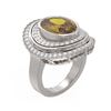 Image 1 : 7.16 ctw Canary Citrine & Diamond Ring 18K White Gold