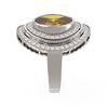 Image 2 : 7.16 ctw Canary Citrine & Diamond Ring 18K White Gold