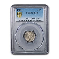 1882 Three Cent Nickel MS-64 PCGS