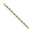 Image 1 : 14k Yellow Gold Emerald Round Bracelet - 7 in.