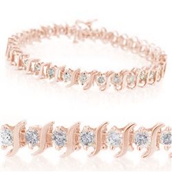 1.0 ctw Certified VS/SI Diamond Bracelet 10k Rose Gold