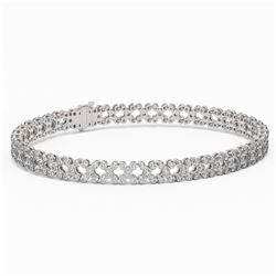 9 ctw Diamond Designer Bracelet 18K White Gold