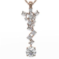 2.2 ctw Diamond Designer Necklace 18K Rose Gold