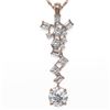 Image 1 : 2.2 ctw Diamond Designer Necklace 18K Rose Gold